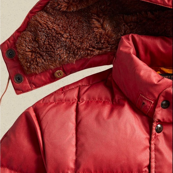 RRL Double Rl Ralph Lauren Nylon Sherpa Parka - Red - Large - Picture 2 of 6